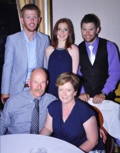 Dinner with my family. Lachy, Emily, Me, Dad and Mum